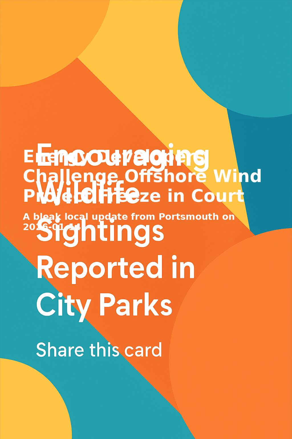 Share card for Energy Developers Challenge Offshore Wind Project Freeze in Court