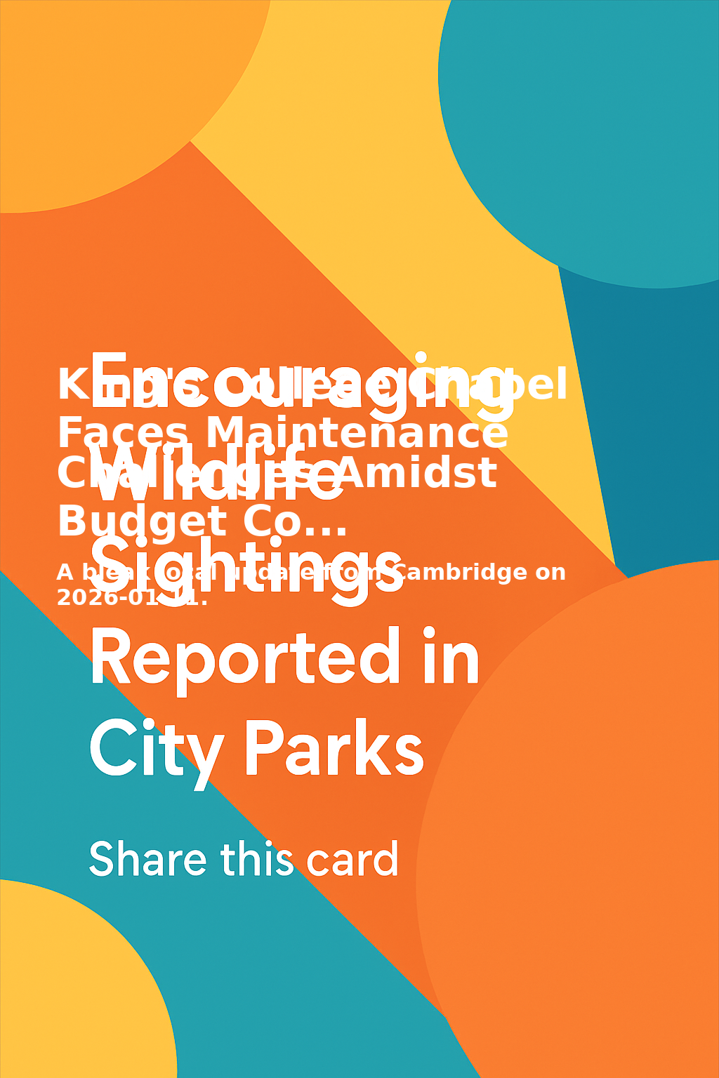 Share card for King's College Chapel Faces Maintenance Challenges Amidst Budget Co...